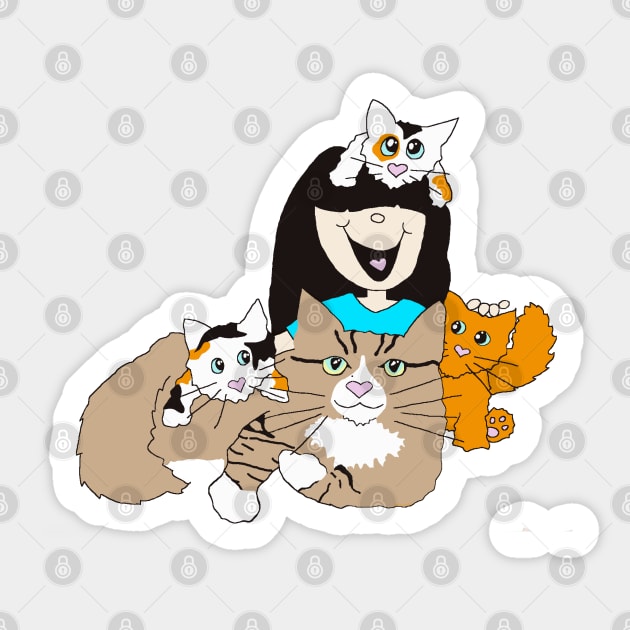 Everyone LOVES kittens Sticker by TanoshiiNeko